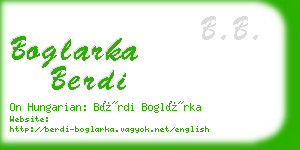 boglarka berdi business card